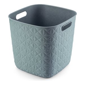 Cesta <b>plastica</b> riciclata Cube (28x28x27cm) SOFTEX Verde acqua K258712 - Product Image 1