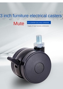 Heiß verkaufte 3-Zoll-75-mm-Schwarzrad-Lenkrollen mit Bremsen Bestseller für Wohnzimmer und Küche - Product Image 3