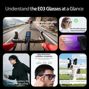 Gafas Inteligentes E03 con IA, Cámara de 800W, Llamadas, Reproducción de Música, Traducción en Tiempo Real, Carga Magnética, Video 1080P, Resistencia al Agua IPX-4 - Product Image 5