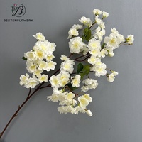 Ranting Bunga Sakura Buatan dari Sutra, Realistis, Modern, untuk Dekorasi Vas Bunga di Rumah, Pernikahan, Hari Valentine, Paskah