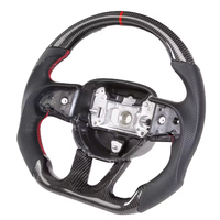 Volant en fibre de carbone véritable compatible avec Dodge Charger 2015+, Challenger, Challenger SRT, volant de voiture personnalisé