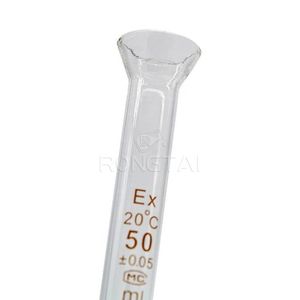 RONGTAI Laboratorio Cristalería China Factory 1642A 100mL Bureta de laboratorio con llave de paso de PTFE - Product Image 3