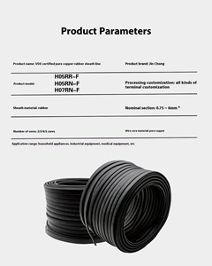 VDE/KC/SAA para Conductor de cobre 300/500V Cable flexible con revestimiento de goma 234G * 0,75/1,0 alambre cuadrado resistente al frío - Product Image 3