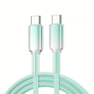 New Arrival Nylon Charging Cable Braided Phone Cable 60W Quick Charge Gradient Data Cable for Phone14 15 16 17 - Product Image 1