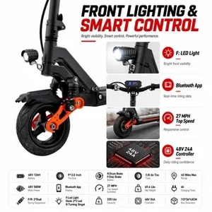 Patinete Eléctrico Plegable de 9 Pulgadas y 48V, Potente, para Adultos, para Desplazamientos Urbanos, de Largo Alcance, Movilidad Urbana - Product Image 4