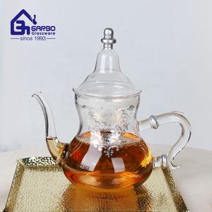 Ensemble de verres Tajine haute borosilicate 7 pièces ensembles de verres à boire design de décalcomanie marocaine aladins cruches ou pichets en forme de lampe tasse à thé - Product Image 3