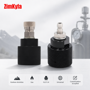 อะแดปเตอร์เติมแก๊สอลูมิเนียมอัลลอยสีดำ ZimaKyfa CQJT-GT เกลียว G1/2-14 สำหรับตัวควบคุม HPA CO2 ขนาด 8 มม. แบบถอดเร็ว ตัวผู้/ตัวเมีย ช่องต่อ 1 - Product Image 6