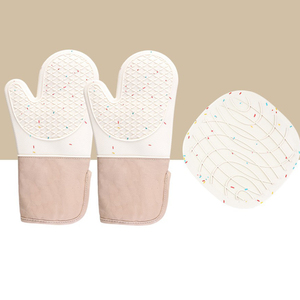 Gants en silicone antidérapants longs pour four, isolation thermique, protection anti-brûlure pour cuisson à haute température - Product Image 3