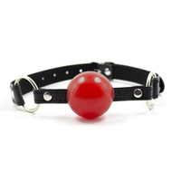 Bâillon à boule en silicone rose pour femmes, pour jeux sexuels, jouet sexuel en silicone, bâillon à morsure SM à bouche ouverte