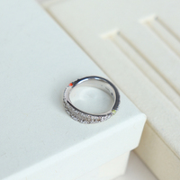Bague personnalisée en argent sterling 925 plaqué rhodium avec zircon multicolore double face pour femme, idéale pour cadeau, fête, mariage, vente en gros, directement de l'usine