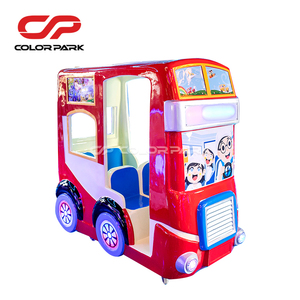 Münzbetriebener Schaukelbus mit Cartoon-Motiv, Musikspielautomat, Indoor-Spielgerät für Kinder - Product Image 2