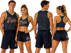 Tenue d'entraînement personnalisée pour équipe de cheerleading adulte (<span class=keywords><strong>femme</strong></span>/homme) – Crop top à strass et short papillon – Costume de pom-pom girl - Product Image 3