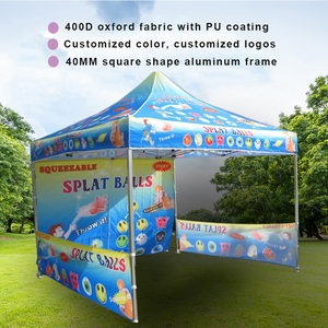 Quảng Cáo Không Thấm Nước Nhôm Gấp Lều Tán Mái Biểu Tượng Tùy Chỉnh In Kỹ Thuật Số Tường 400D Oxford Vải Ngoài Trời - Product Image 2