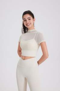 للبيع بالجملة أطقم ركض نسائية للصالة الرياضية أزياء شبكية ولباس ضيق ملابس رياضية طقم يوغا لياقة بدنية - Product Image 2