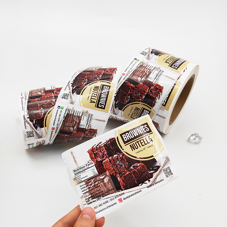 Custom Waterproof Printing Adhesive Vinyl Meat Sticker Roll ,Food Freezer Labels Stickers