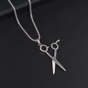 Collier pendentif ciseaux en alliage, bijoux hip-hop punk pour hommes et femmes - Product Image 4