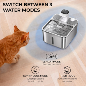 Fontaine à eau automatique pour animaux de compagnie DowryPaws FurSink, fonctionnant sur piles, portable, en plastique transparent, distributeur d'eau pour chat, utilisation en intérieur - Product Image 3
