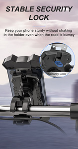 Soporte Universal para Teléfono de Bicicleta - Soporte Antivibraciones para Teléfono de Motocicleta/Bicicleta para iPhone, Samsung, E-Scooter/Carrito de Golf/Moto de Reparto - Product Image 6