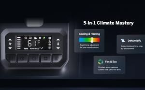 Aire Acondicionado Portátil para Camping Cybertake S2 <span class=keywords><strong>Pro</strong></span>, 1500W/5100 BTU de Refrigeración y 1800W/6100 BTU de Calefacción, Enfriador de Aire con Control por Aplicación - Product Image 4