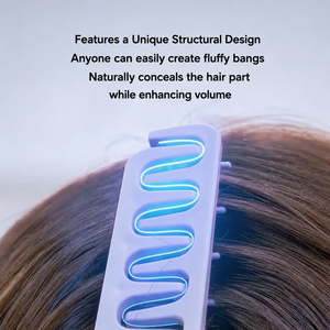 Peigne volumisant pour hommes en plastique ABS, à dents larges courbées, pour rehausser les racines, outil de coiffage texturant, logo personnalisé, vente en gros - Product Image 4