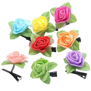 All'ingrosso carine per capelli di colore giallo carine pinze per capelli con cuore di pesca accessori per capelli a fiori animali per ragazze - Product Image 2