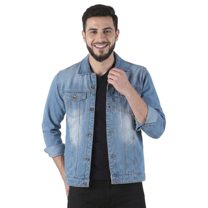 Wholesale <b>Denim</b> <b>Jackets</b> Streetwear <b>Men's</b> Simple Style <b>Denim</b> <b>Jacket</b> Casual Vintage <b>denim</b> <b>men's</b> <b>jacket</b> - Product Image 1