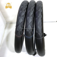 Protection de volant de voiture en cuir véritable universelle, forme ronde O et forme D