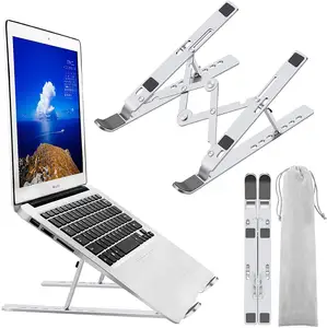 Ergonomik taşınabilir yüksekliği ayarlanabilir dizüstü standı dikey katlanabilir alüminyum Laptop standı masa