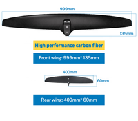 Hydrofoil en fibre de carbone personnalisé unisexe ultraléger, prix compétitif d'usine, foil en fibre de carbone pour le surf