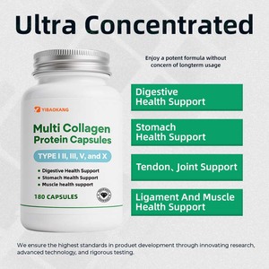 แคปซูลโปรตีนคอลลาเจนหลายชนิดจากโรงงาน ช่วยเสริมสุขภาพทางเดินอาหาร คอลลาเจนชนิด I II III V X  อาหารเสริมคอลลาเจนคุณภาพสูง - Product Image 4