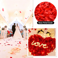 Pétales de rose en soie rouges en vrac 5x5cm, confettis électriques réutilisables pour canon à feux d'artifice, allée de mariage, douche nuptiale, demande en mariage, décoration de fête