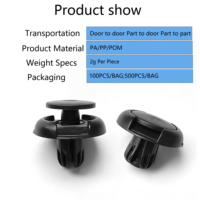 Clips de fixation en plastique de haute qualité, type poussoir, universels pour pare-chocs, ailes, garnitures intérieures et extérieures de voiture