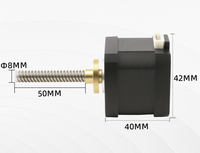 Kit moteur pas à pas Nema 17 Dormay 1,8 degré, 48 mm, 2 phases, 4 fils, hybride, 12 V CC, couple 52 N.cm, 350 g pour imprimante 3D et gravure CNC