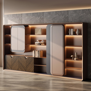 Bureau de direction moderne de luxe avec armoire de rangement, bureau de PDG en bois pour mobilier de bureau - Product Image 4