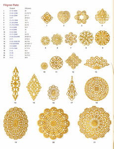 Pendentif carré en laiton ajouré de 22 mm, <span class=keywords><strong>filigrane</strong></span> creux pour la fabrication de bijoux - Product Image 3