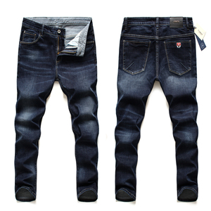 Baggy design Denim pour hommes, pantalon <span class=keywords><strong>Slim</strong></span> de marque, 8 couleurs, Force élastique, mode Denim, modèles, 2020 - Product Image 1