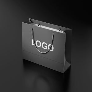 Sac de shopping en carton élégant et luxueux avec logo personnalisé imprimé et poignée en ruban pour boutique de vêtements, cadeau personnalisé - Product Image 2