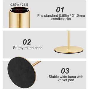 Zeochyni Pháp Vàng Taper Nến Chủ Sở Hữu Thiết Lập 6 Trang Trí Thanh Lịch Nến Bảng Mantel Cho Đảng Trang Trí Mới Đến - Product Image 5