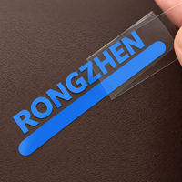 Stiker Transfer UV Custom Hot Sale untuk Kotak Hadiah, Stiker 3D, Logo Kursif, Label Kemasan Mewah