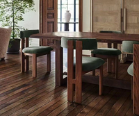 Chaises de salle à manger en bois massif Chaise de salle à manger en bois à cadre en bois massif pour café hôtel