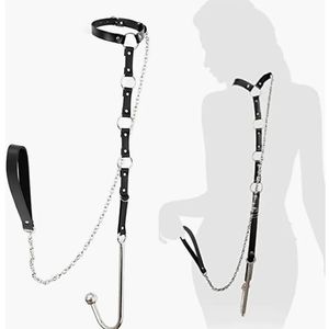 Productos Sexuales para Adultos BDSM, Posición <span class=keywords><strong>Sexual</strong></span> de Piernas Abiertas Forzadas, Restricciones Corporales, Gancho Anal, Bondage <span class=keywords><strong>Sexual</strong></span>, Correa de Cuero para Muslos - Product Image 1