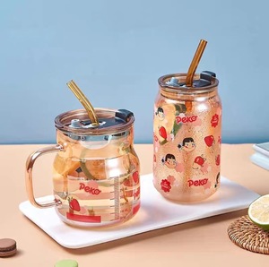 Mignon verre à haute teneur en borosilicate résistant à la chaleur peut paille tasse à boire - Product Image 2