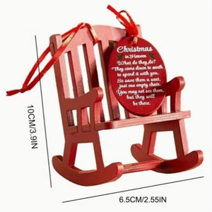 <b>Christmas</b> Wooden Rocking Chair 10cm x 6.5cm <b>Christmas</b> <b>In</b> <b>Heaven</b> Ornament Decoration - Product Image 1