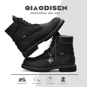 <span class=keywords><strong>Bottes</strong></span> de sécurité pour hommes en cuir nubuck, anti-perforation, antidérapantes, pour le travail en extérieur, construction Goodyear, style tendance à tige haute - Product Image 4