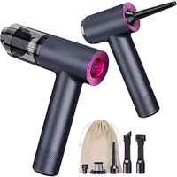 Aspirateur à main sans fil rechargeable portable TGYLE avec moteur sans balais, batterie intégrée, matériau ABS, 3 embouts