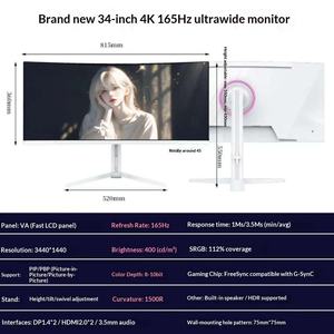 Fabricants vendent un écran d'ordinateur incurvé de 34 pouces, résolution <span class=keywords><strong>4K</strong></span>, format 21:9, <span class=keywords><strong>ultra</strong></span>-large, bord fin - Product Image 6