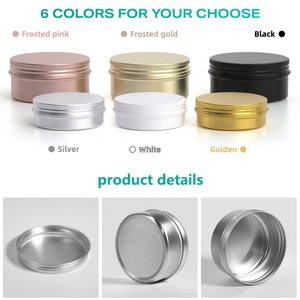 <b>Aluminum</b> Round 60ml Craft Candle Jars with Screw Cap and Matte Finish Offset Printing Eco Friendly <b>Containers</b> - Product Image 4