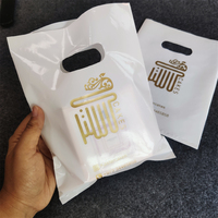 Sacs à provisions avec Logo personnalisé, petite poignée, sac à provisions en plastique réutilisable, sac de transport imprimé pour vêtements