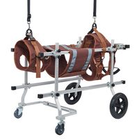 Poussette pour chien de grande taille à traction sur quatre roues, pour animaux âgés/handicapés, support complet, cadre en aluminium pliable, toutes saisons, 35 kg