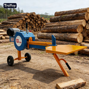 Fendeuse à <span class=keywords><strong>bois</strong></span> électrique portable <span class=keywords><strong>de</strong></span> 13 tonnes avec roues <span class=keywords><strong>de</strong></span> 8 pouces, facile à déplacer dans la cour ou sur le chantier - Product Image 1